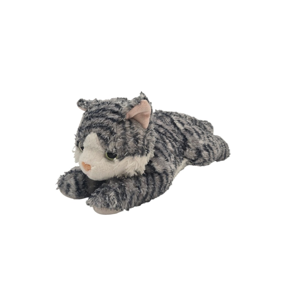 Aurora Grey Tabby Cat Plush Stuffed Animal White Striped‎ Kitten 2015